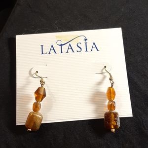 $7 Bundle add-on NWT Laiasia Amber Glass Bead Earrings